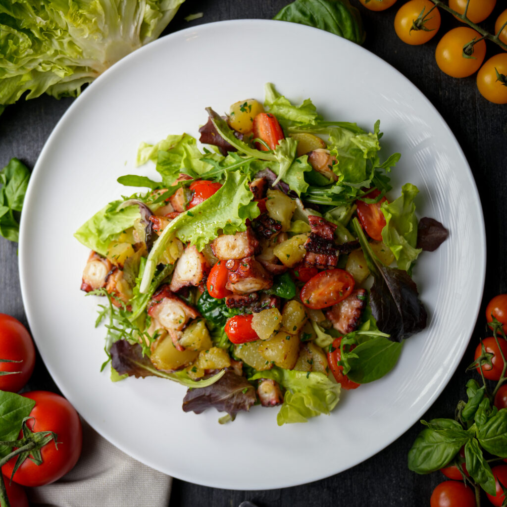 Insalata di polpo saltato